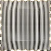 Black Striped Square Scalloped Dinner Plates 8ct