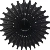 Black Tissue Paper Fan 18in