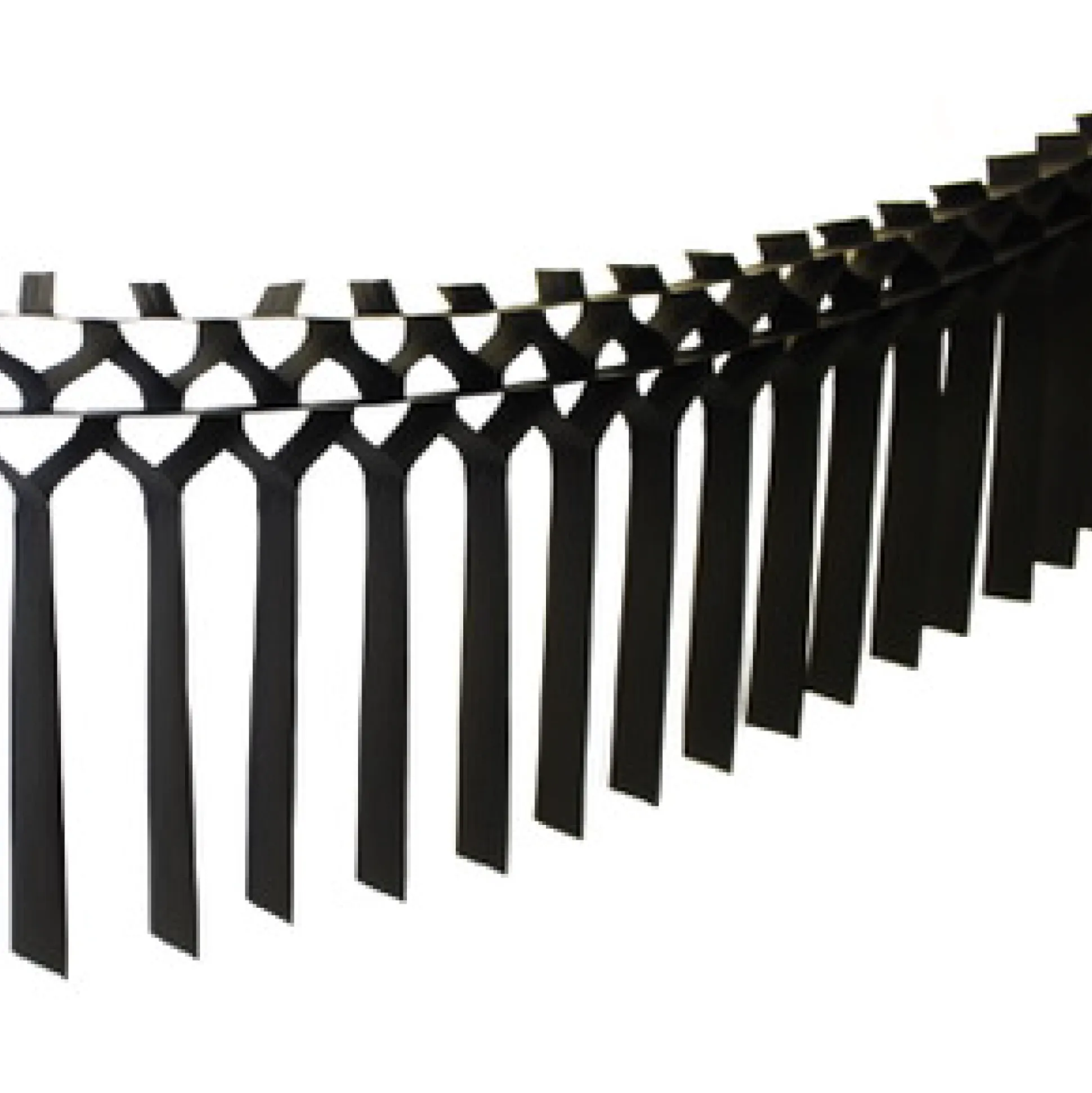 Black Tissue Paper Streamer Garland 12ft