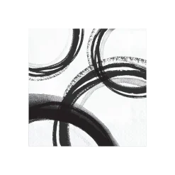Black & White Abstract Lunch Napkins 16ct