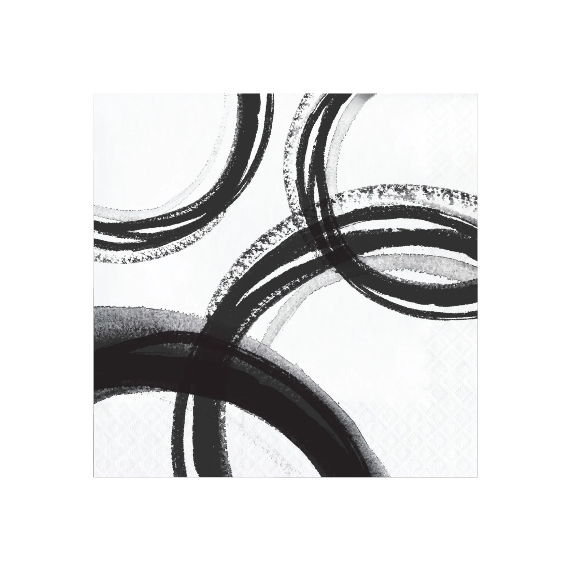 Black & White Abstract Lunch Napkins 16ct