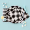 Black & White Checkered Dessert Plates 8ct