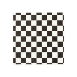 Black & White Checkered Lunch Napkins 16ct