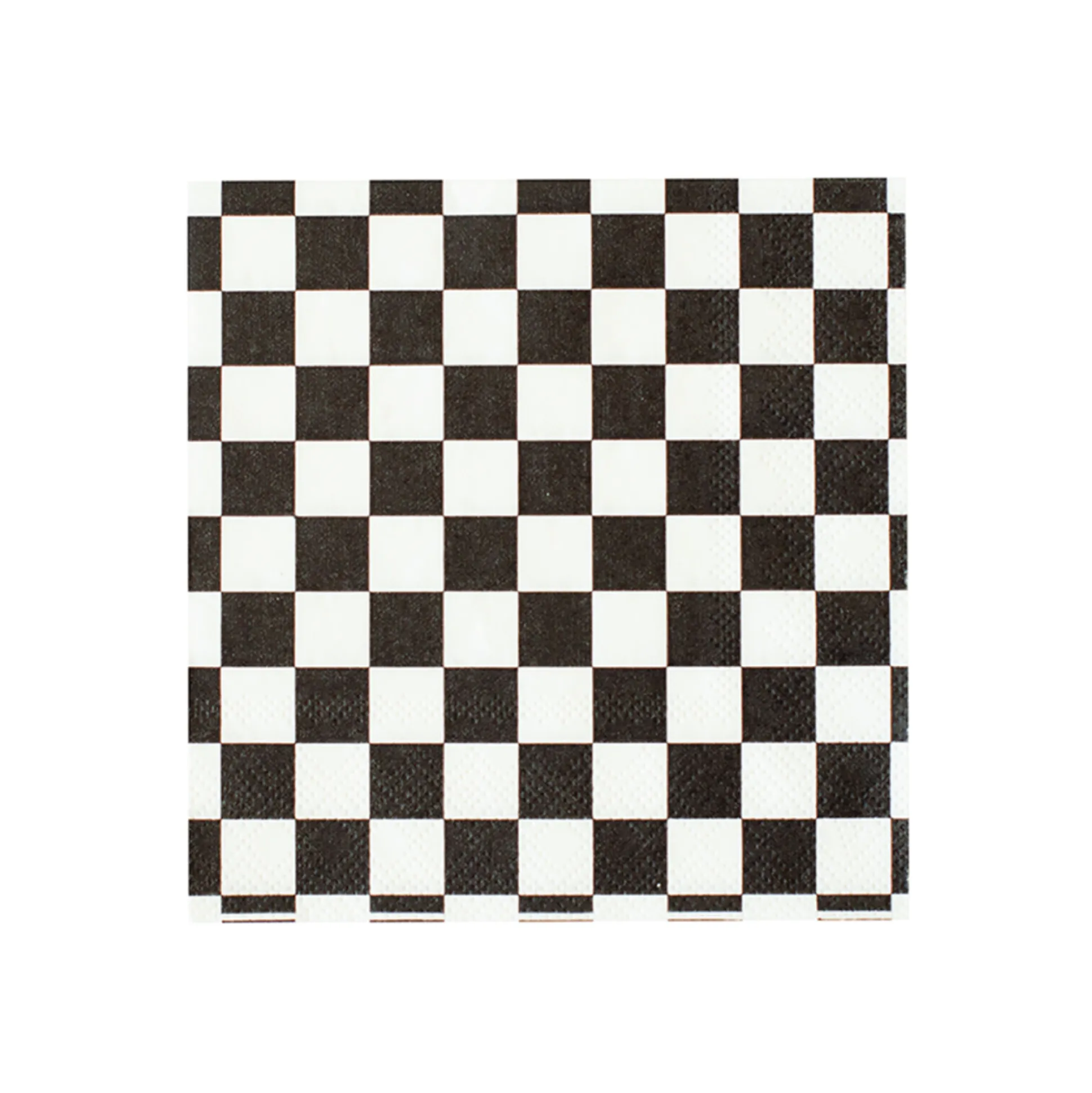 Black & White Checkered Lunch Napkins 16ct