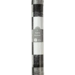 Black & White Check Table Runner 6.5ft