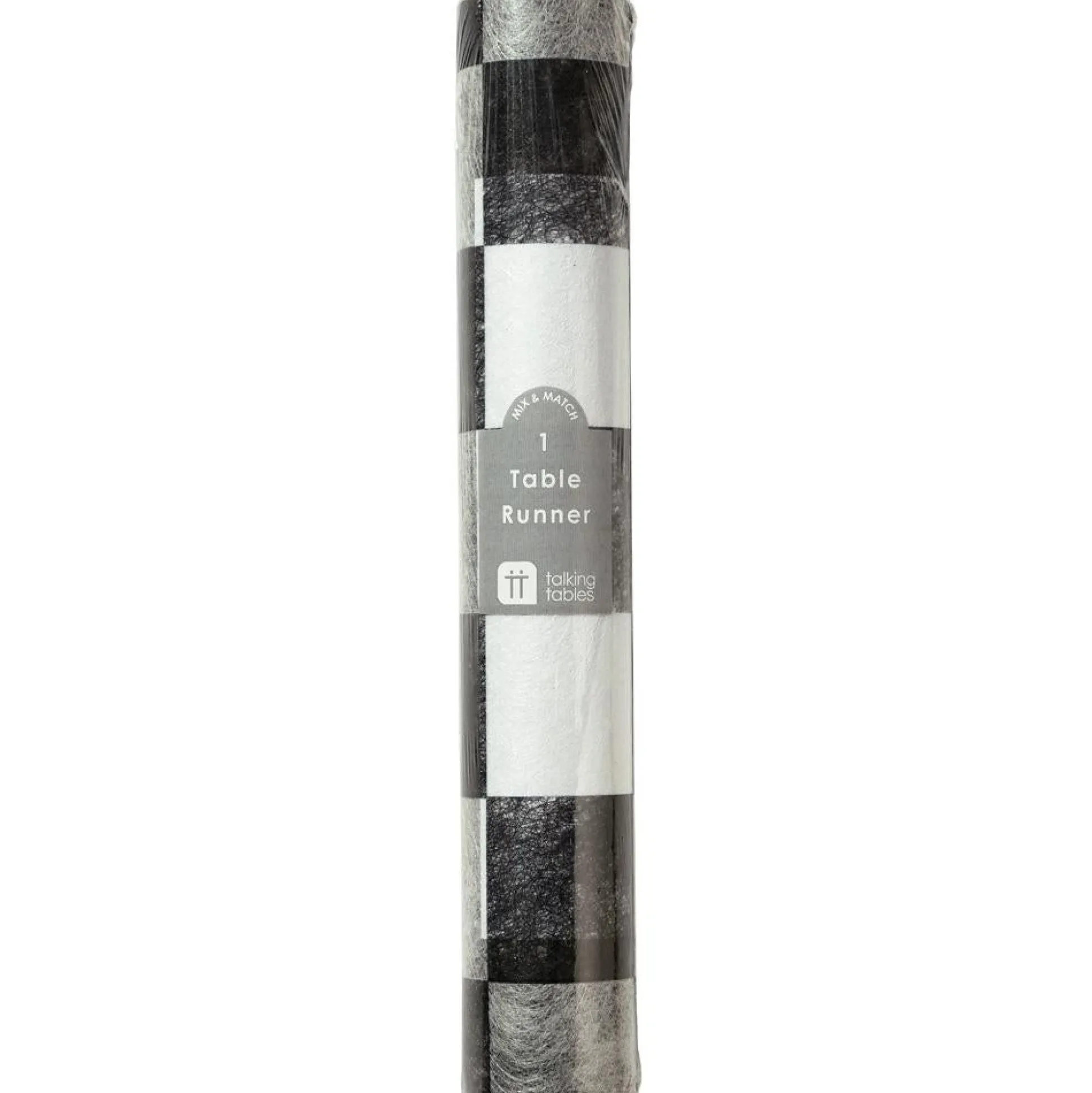 Black & White Check Table Runner 6.5ft