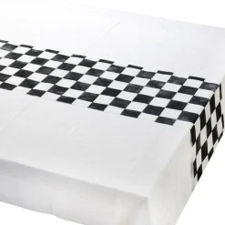 Black & White Check Table Runner 6.5ft