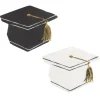 Black & White Graduation Hat Dessert Napkins 18ct
