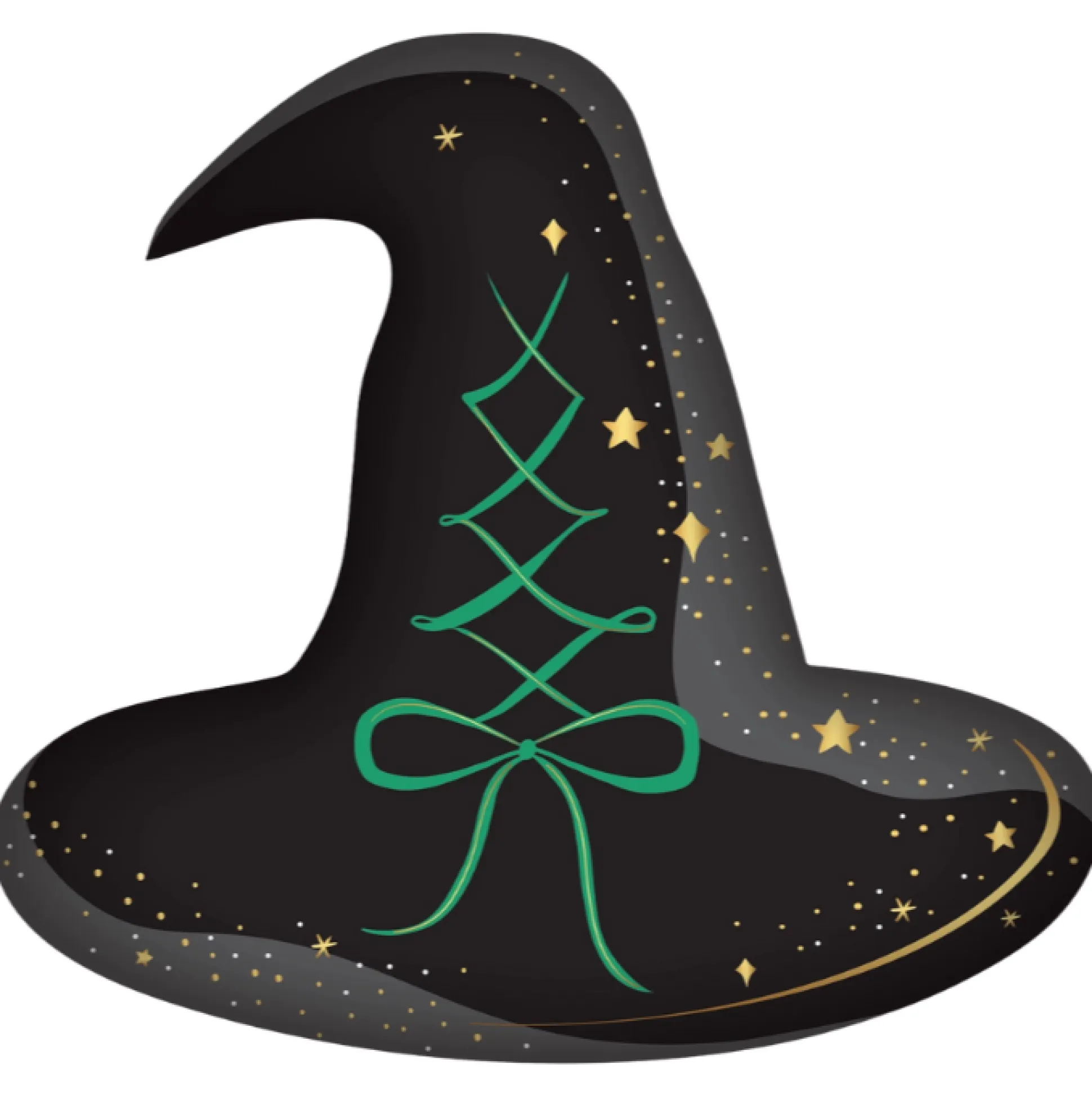 Black Witch Hat Dinner Plates 8ct
