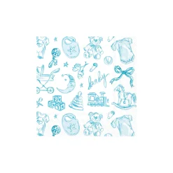 Blue Baby Icon Dessert Napkins 20ct