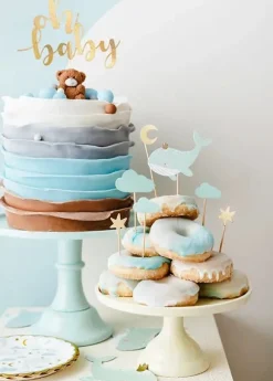 Blue Baby Whale Cake Toppers 7ct
