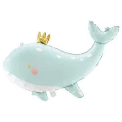 Blue Baby Whale Foil Balloon 30.5in