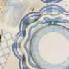 Blue Bow Frosted Plastic Cups 6ct