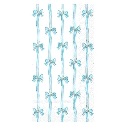 Blue Bow Stripes Paper Guest Towels 16ct