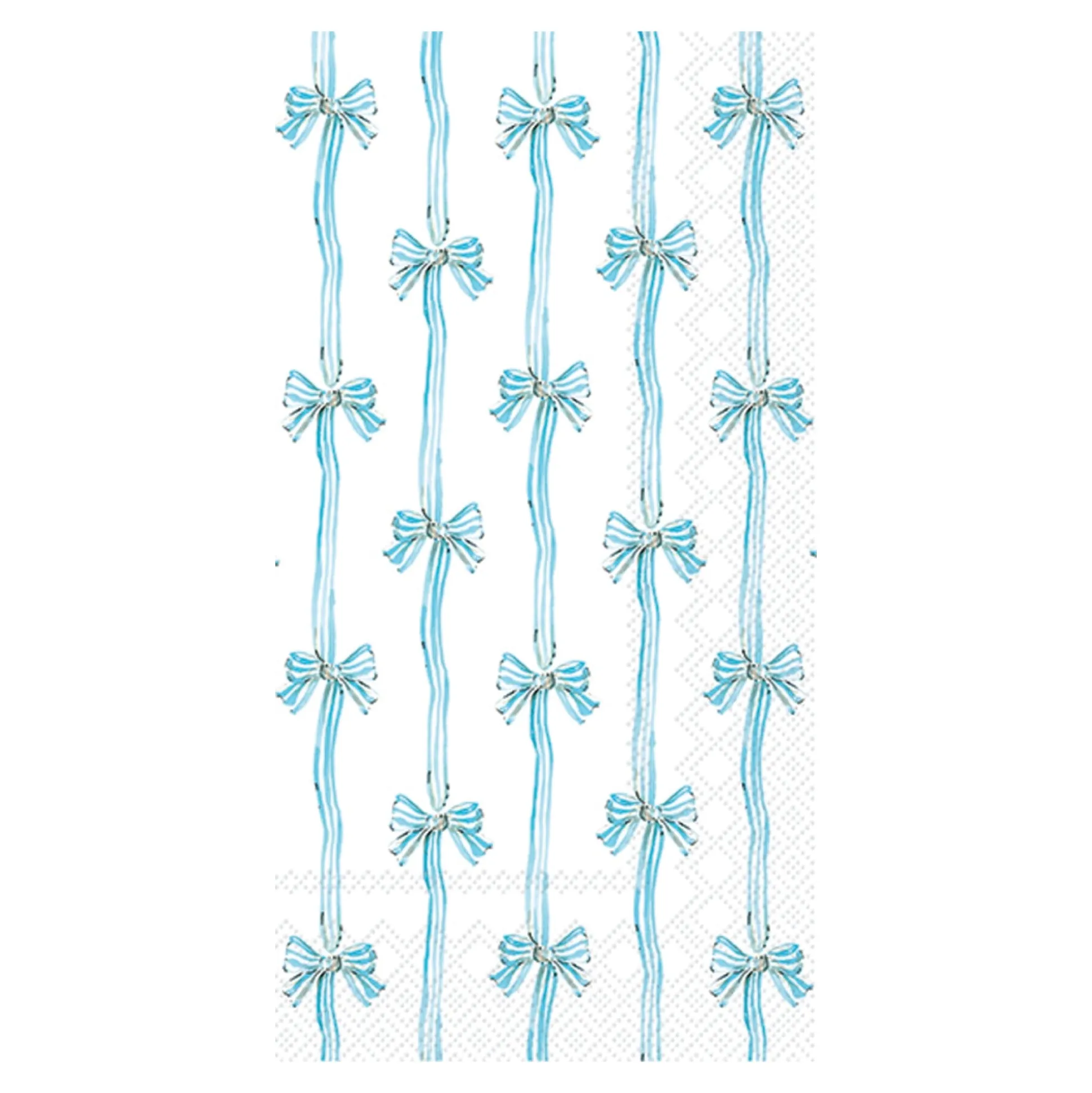 Blue Bow Stripes Paper Guest Towels 16ct