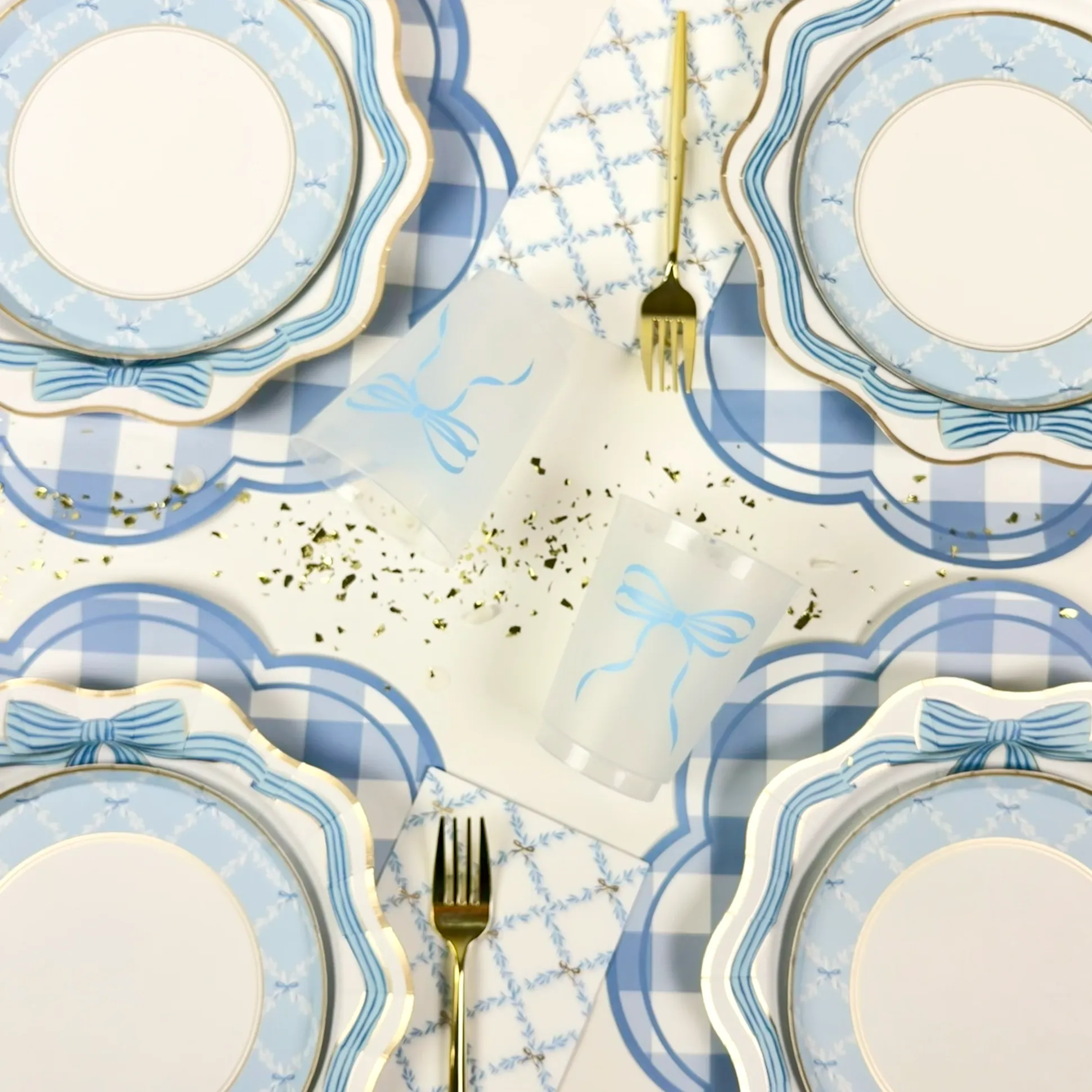 Blue Bow Trellis Guest Towels 20ct