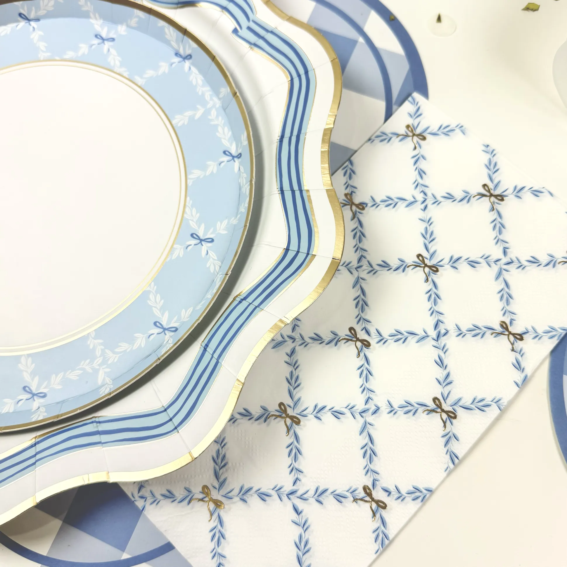 Blue Bow Trellis Guest Towels 20ct