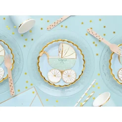 Blue Carriage Baby Shower Dessert Napkins 20ct