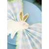 Blue & Cream Rhombus Scalloped Lunch Napkins 20ct