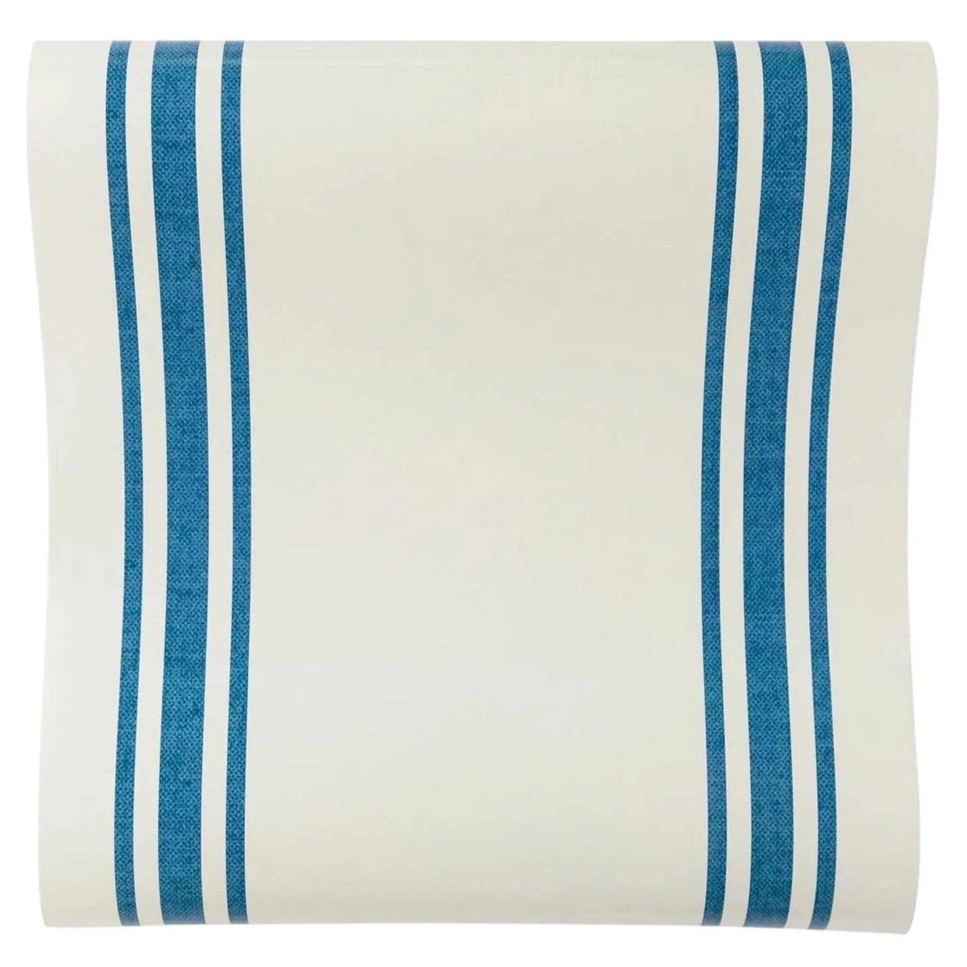 Blue & Cream Striped Paper Table Runner