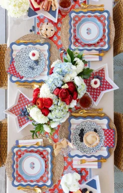 Blue Ditsy Floral Lunch Plates 8ct