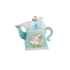 Blue Floral Tea Time Favor Boxes 24ct