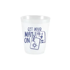 Blue Get Your Mahj On Frosted Plastic Cups 10ct