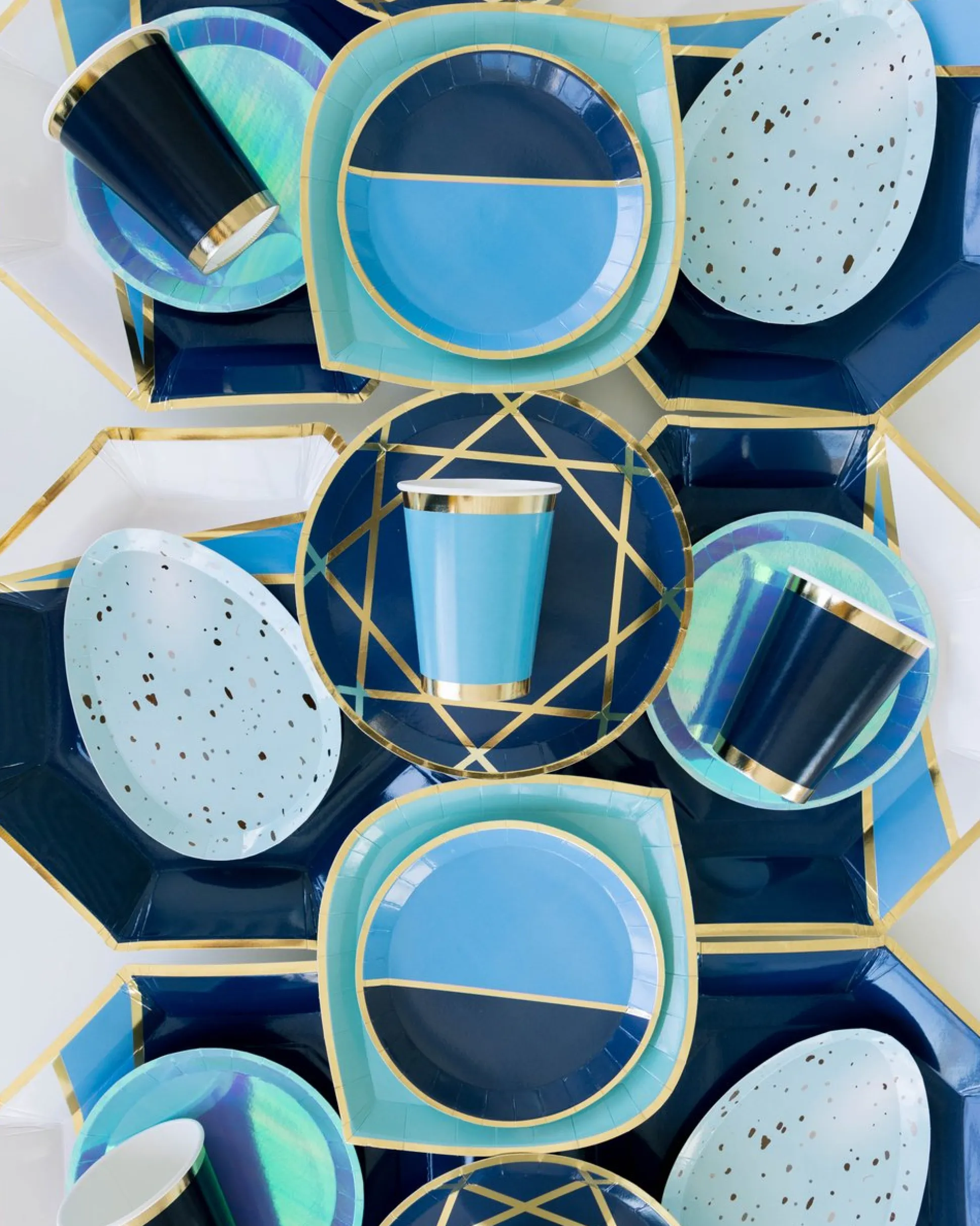 Blue & Gold Markle Dessert Napkins 20ct