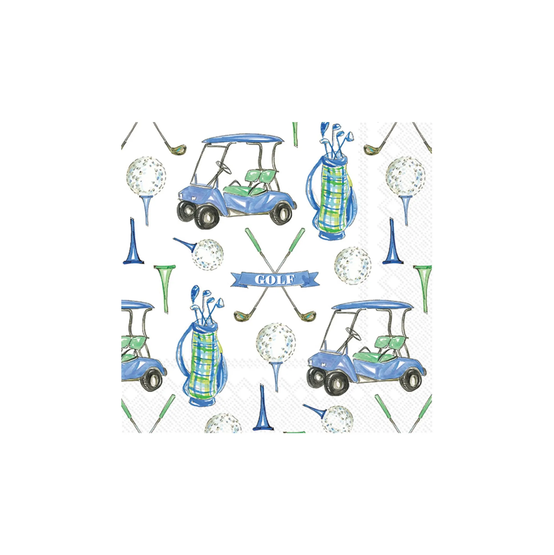 Blue Golf Gear Dessert Napkins 20ct
