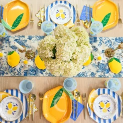 Blue Happy Birthday Gold Bow Dessert Napkins 20ct