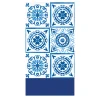 Blue Mediterranean Tile Guest Towels 16ct