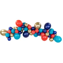 Blue & Red Pirate DIY Balloon Garland Kit 6ft