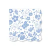 Blue Teddy Bear Floral Lunch Napkins 20ct