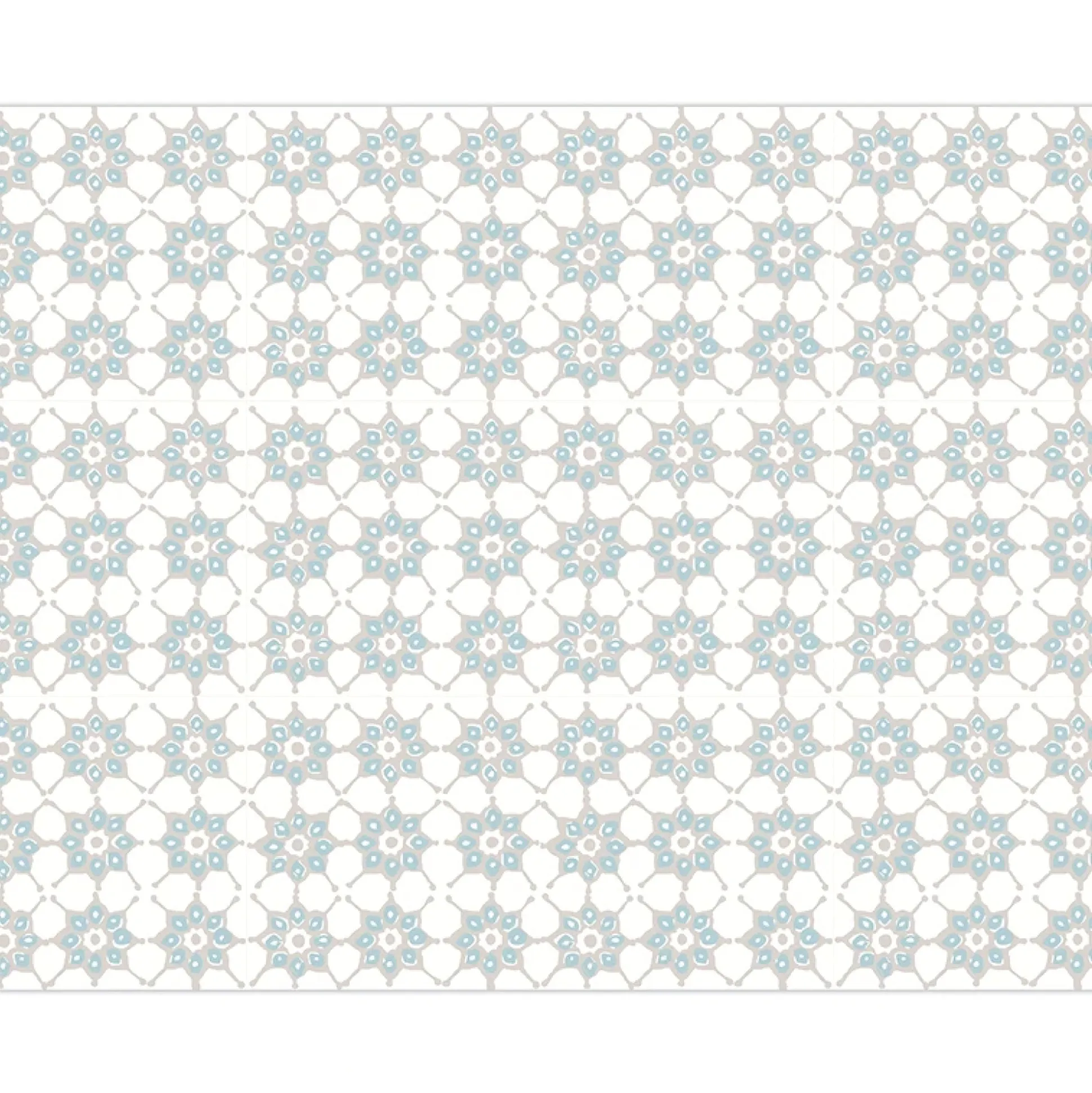 Blue Tile Paper Table Runner 25ft