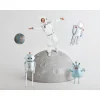 Blue Walking Alien Foil Balloon 23in