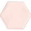 Blush Pink & Rose Gold Hexagon Dinner Plates 8ct