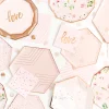 Blush Pink & Rose Gold Marble Lunch Plates 8ct