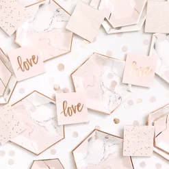 Blush Pink & Rose Gold Marble Lunch Plates 8ct