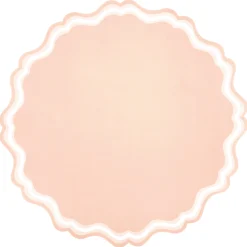 Blush Pink Scallop Paper Placemats 12ct