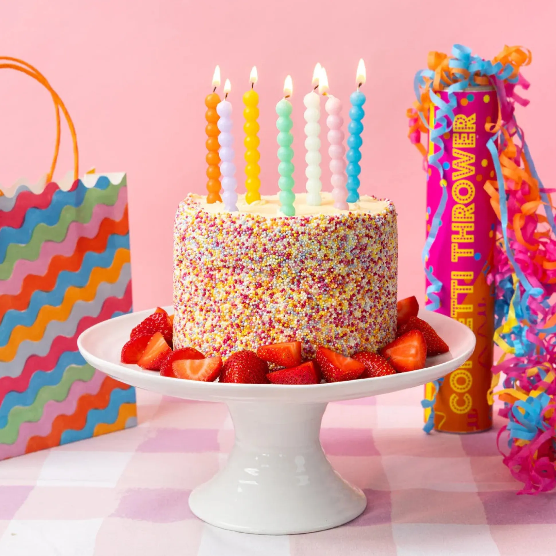 Bobble Multicolored Birthday Candles 8ct