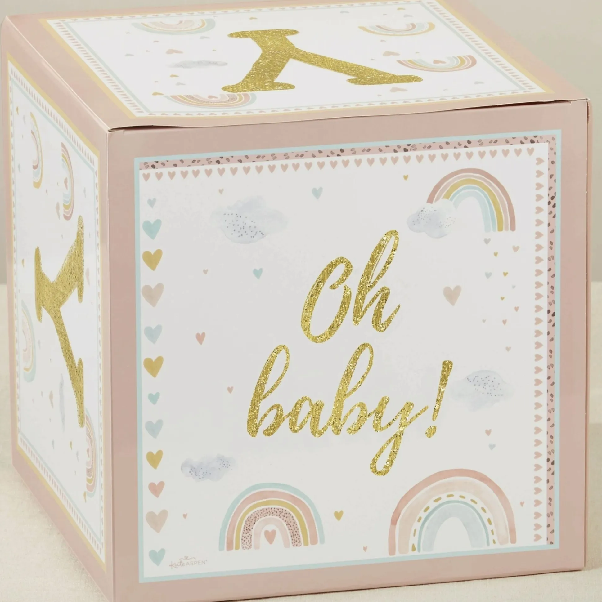 Boho Rainbow Baby Block Decorations
