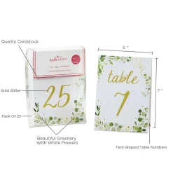 Botanical Garden Wedding Table Numbers (1-25)