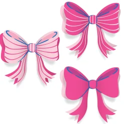 Bow Bash Wall Decor 3ct