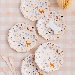 Bow Wow Dog Dessert Plates 8ct