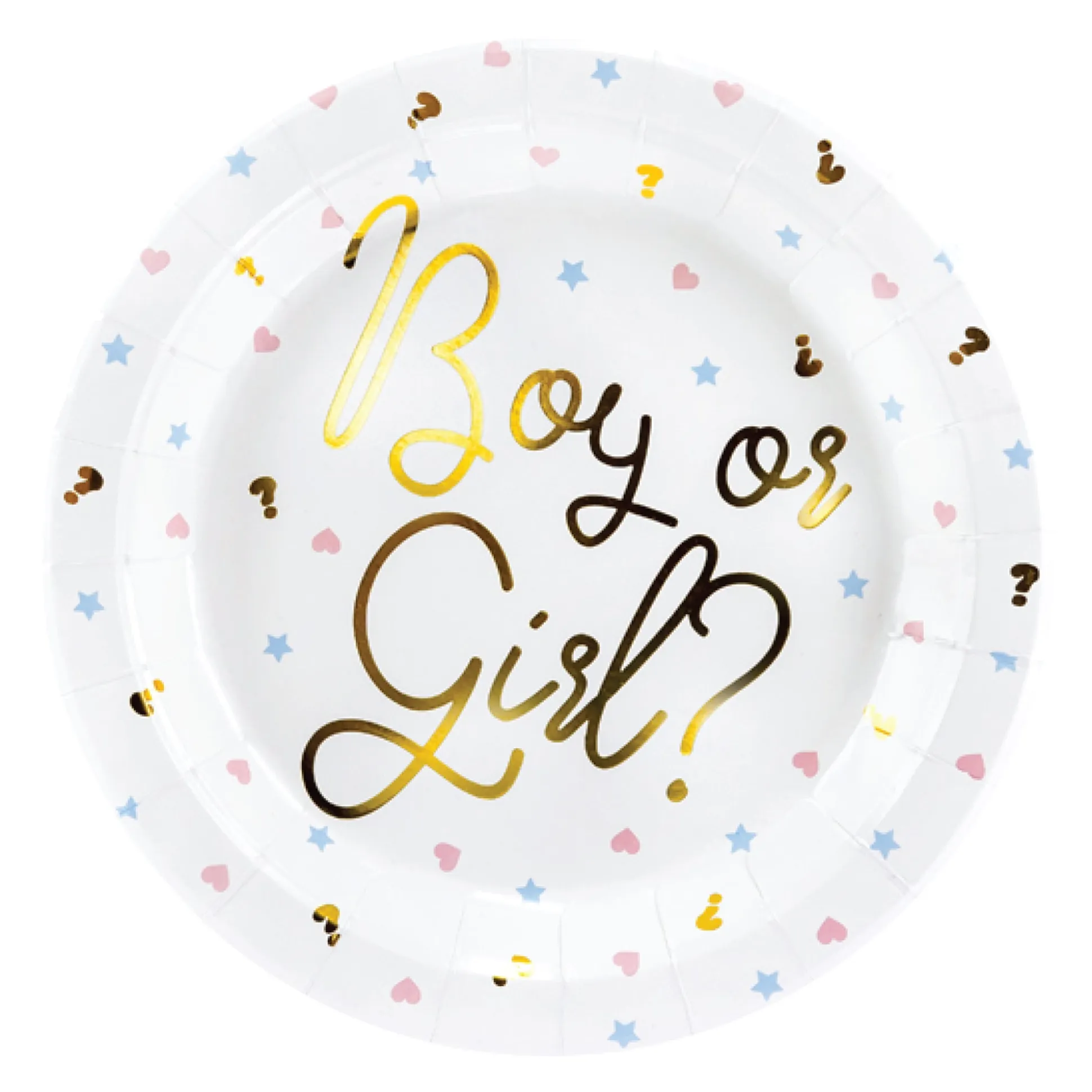 Boy or Girl Gender Reveal Lunch Plates 6ct