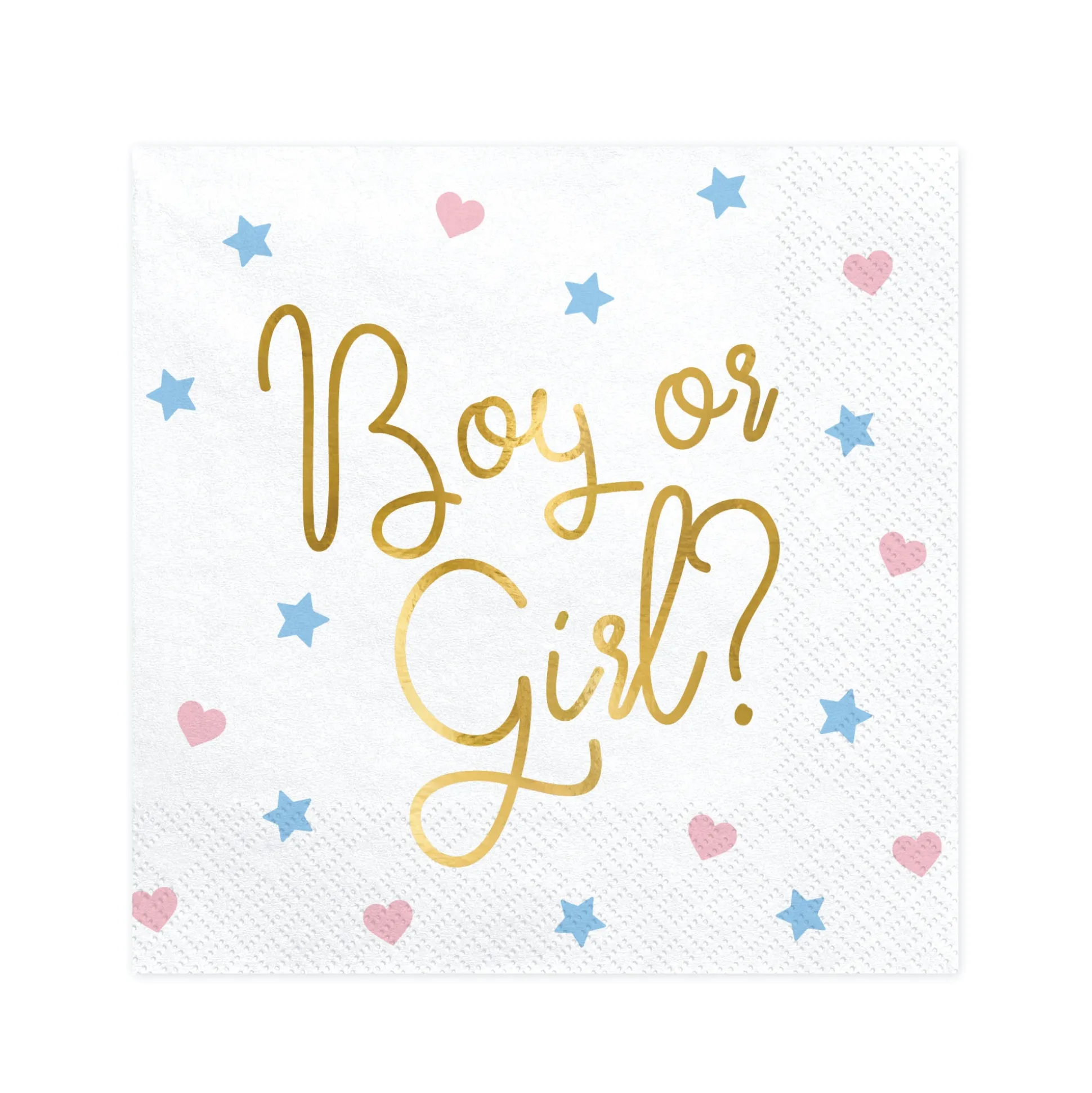 Boy or Girl Gender Reveal Lunch Napkins 20ct