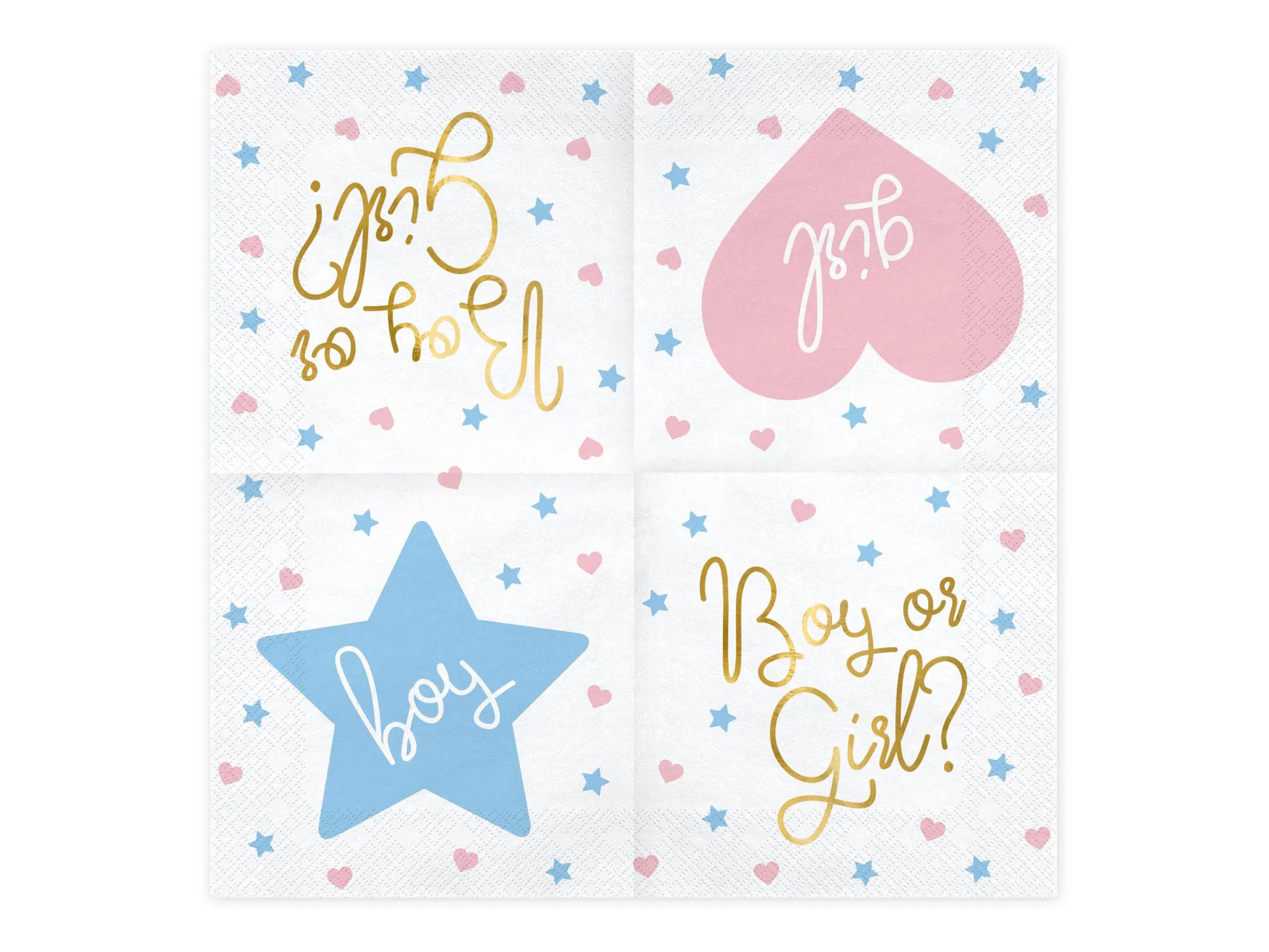 Boy or Girl Gender Reveal Lunch Napkins 20ct