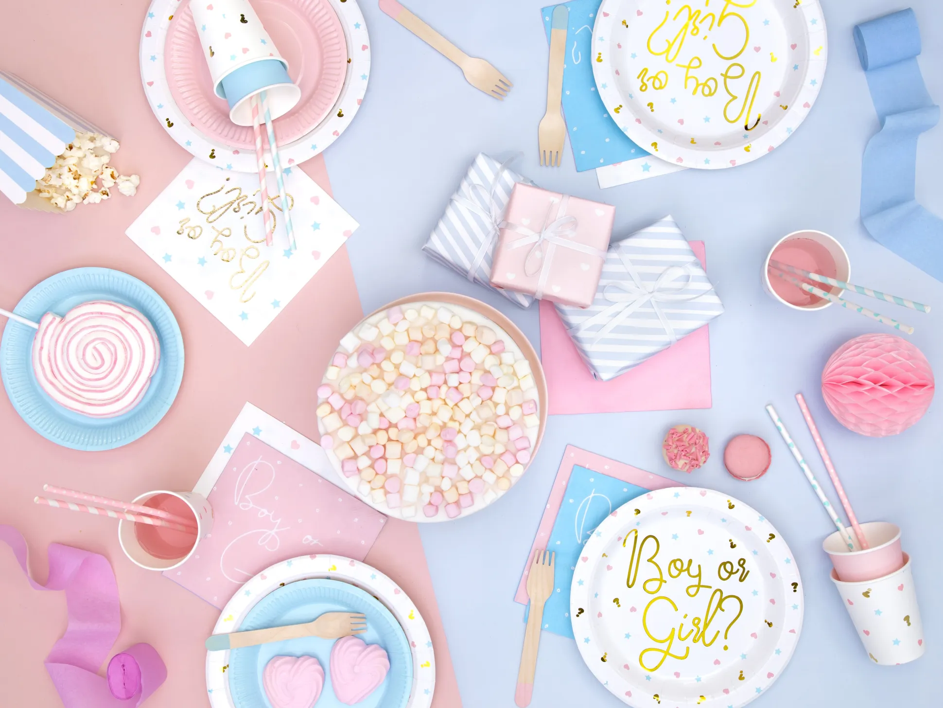 Boy or Girl Gender Reveal Lunch Napkins 20ct
