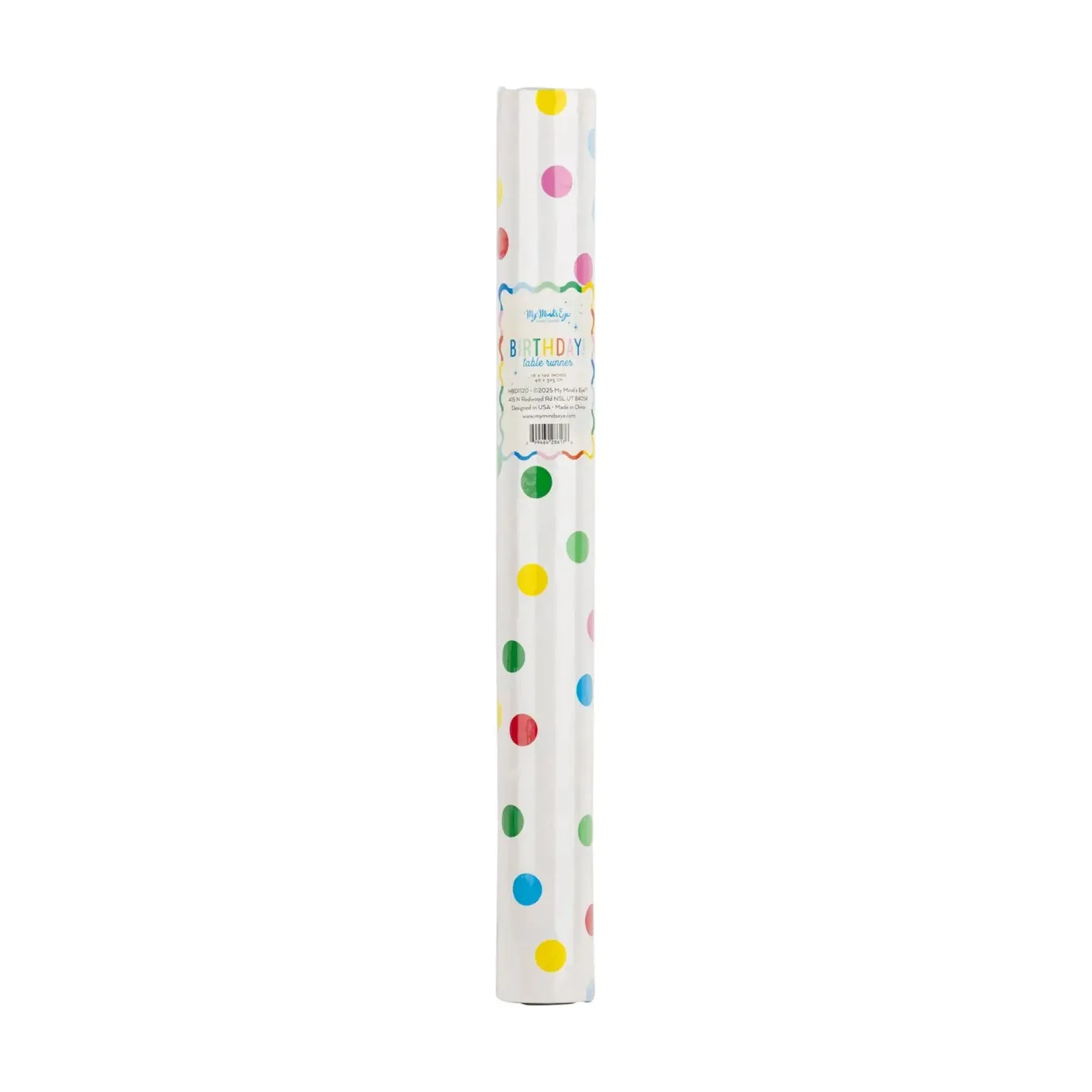 Bright Birthday Polka Dot Table Runner 10ft