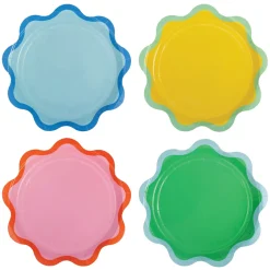 Bright Birthday Ric Rac Edge Dessert Plates 8ct